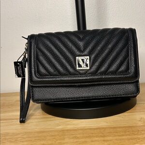 Victoria's Secret Black Quilted Wristlet